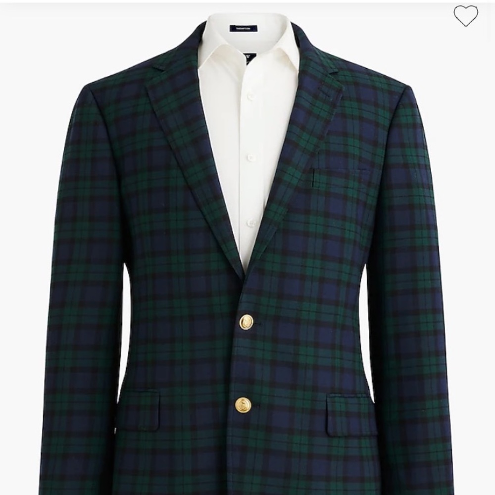 Black watch tartan blazer